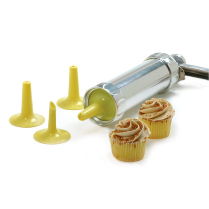 Norpro Deluxe Cookie Press with Icing Gun, 8.5in/21.5cm and holds 1.25c/10oz - CookCave