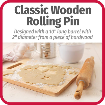 Goodcook 05717000817 Good Cook Classic Wood Rolling Pin, 1,23830 - CookCave