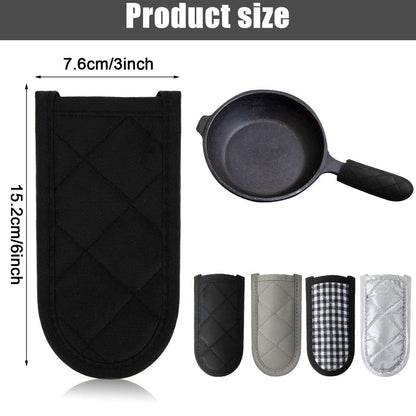 4 Pieces Hot Pan Handle Sleeves Heat Resistant Covers Non-Slip Holders for Home Kitchen Cooking Tools (Classic Styles) - CookCave