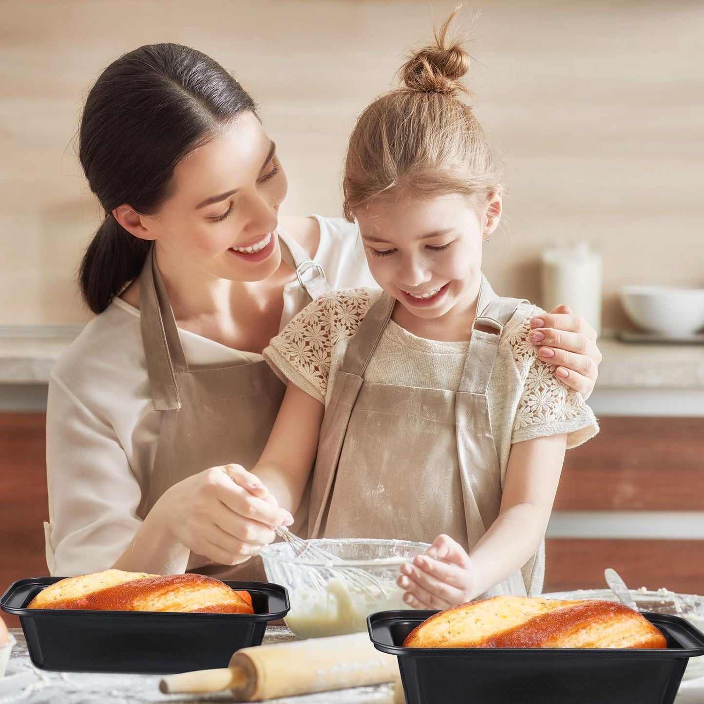 Tanlade 10 Pack Nonstick Bread Loaf Pan 9.5 x 5 Inch Loaf Baking Pan for Homemade Bread Kitchen Baking Pan Tin Home Brownies and Pound Cakes - CookCave