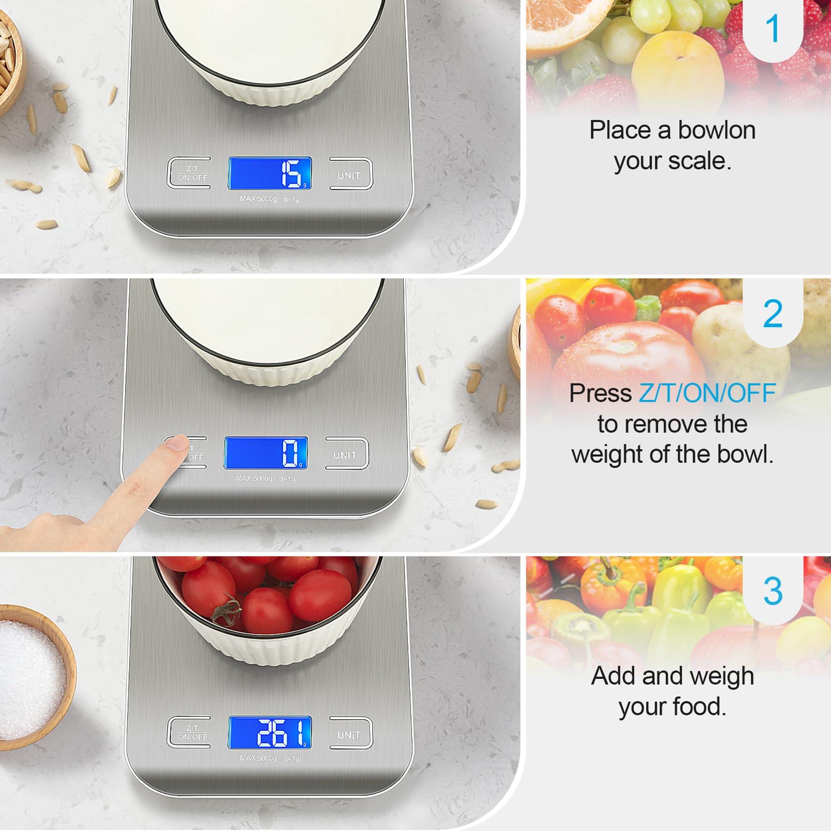 WIWUE GUO Food Scale, Kitchen Scale, Gram Scale, Digital Food Scale, Weight Scale, Digital Scale, Coffee Scale, Scales Digital Weight Grams, Digital Kitchen Scale, Kitchen Small Appliances - CookCave