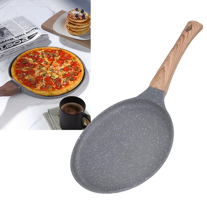 Tyenaza Nonstick Crepe Pan, 9 Inch Flat Skillet Pan Dosa Tawa Omelette Tortilla Crispy Pan Pancake Cooking Pan Frying Pan for Kitchen, Compatible with All Stovetops - CookCave