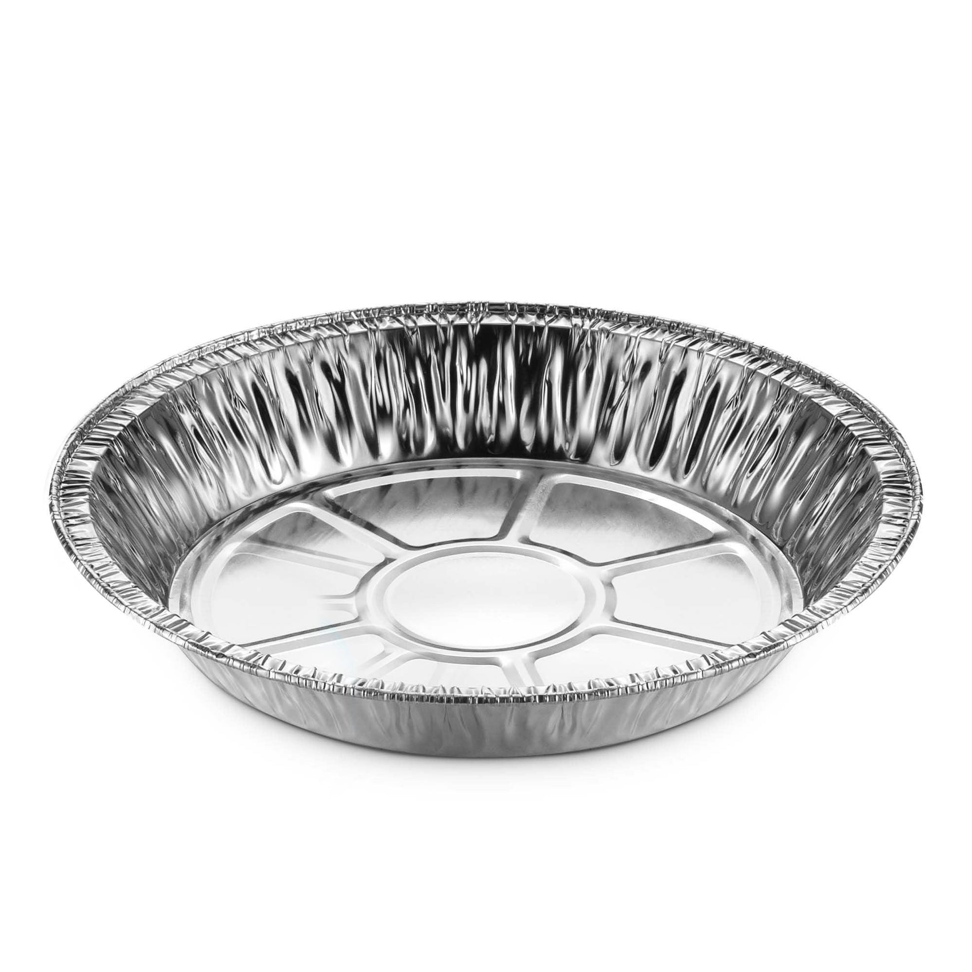 MontoPack 9” Aluminum Foil Pie Pans | Round Disposable Containers with Angled Walls for Tart Baking, Storing, Serving & Reheating | Freezer and Oven Safe, Recyclable | 50-Pack of Cake Tins - CookCave