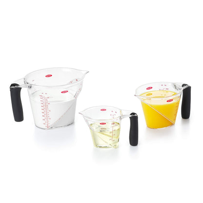 OXO Good Grips 3-Piece Angled Measuring Cup Set, Black - CookCave