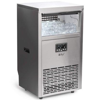 Deco Chef Commercial Ice Maker 99lb Every 24 Hours 33lb Storage Capacity Stainless Steel Great for Hotels, Restaurants, Bars, Homes, Offices Includes Connection Hoses and Ice Scoop - CookCave