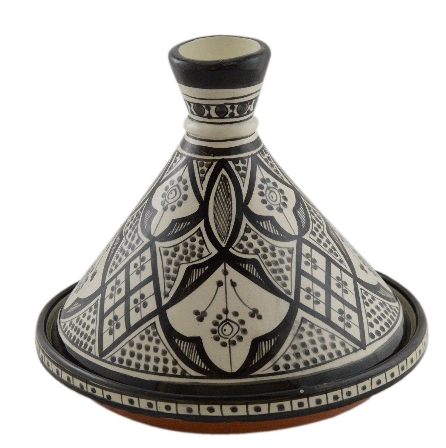 Moroccan Handmade Serving Tagine Exquisite Ceramic With Vivid colors Traditional 12 inches Across XLarge - CookCave