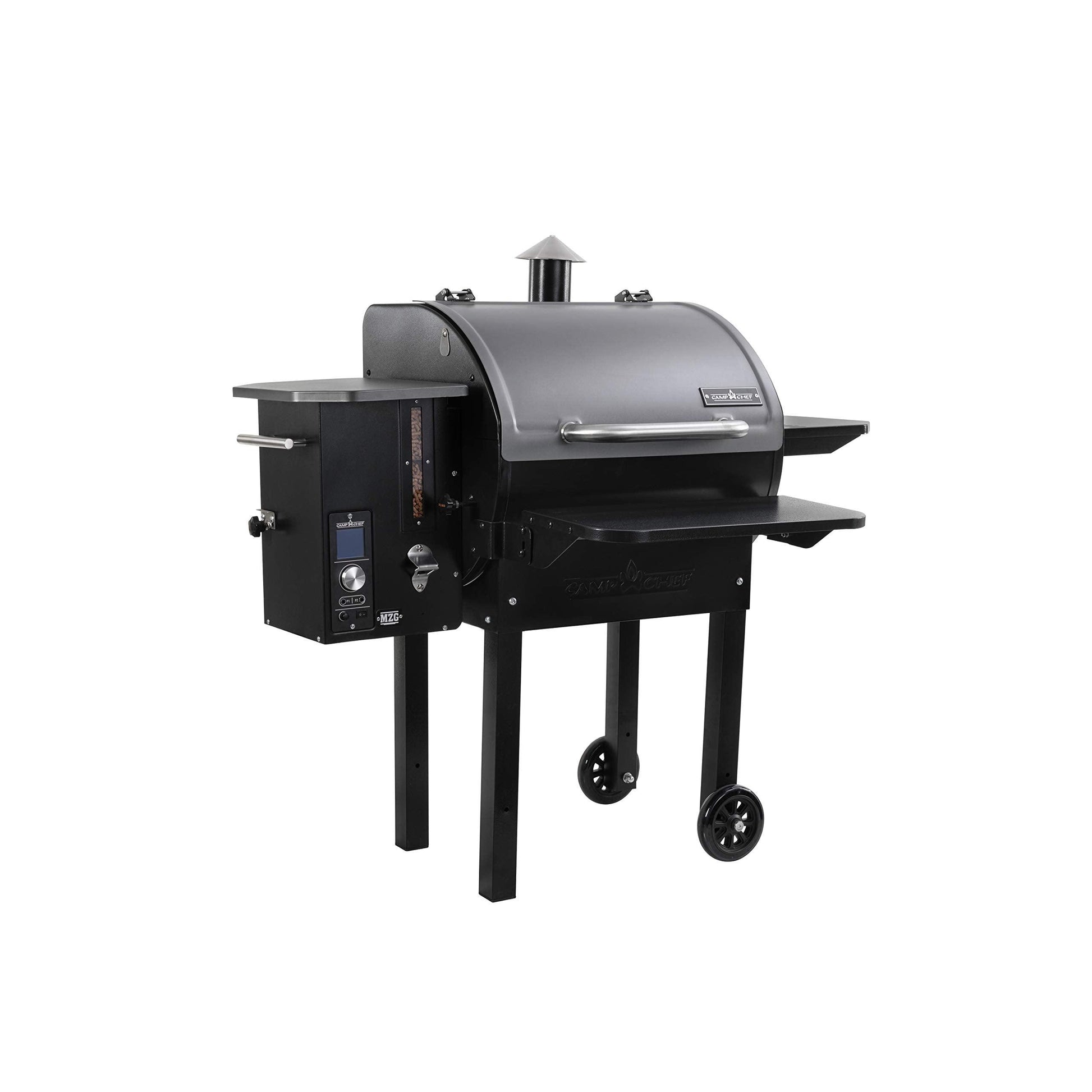 Camp Chef PG24MZG SmokePro Slide Smoker with Fold Down Front Shelf Wood Pellet Grill, Pack of 1, Black - CookCave