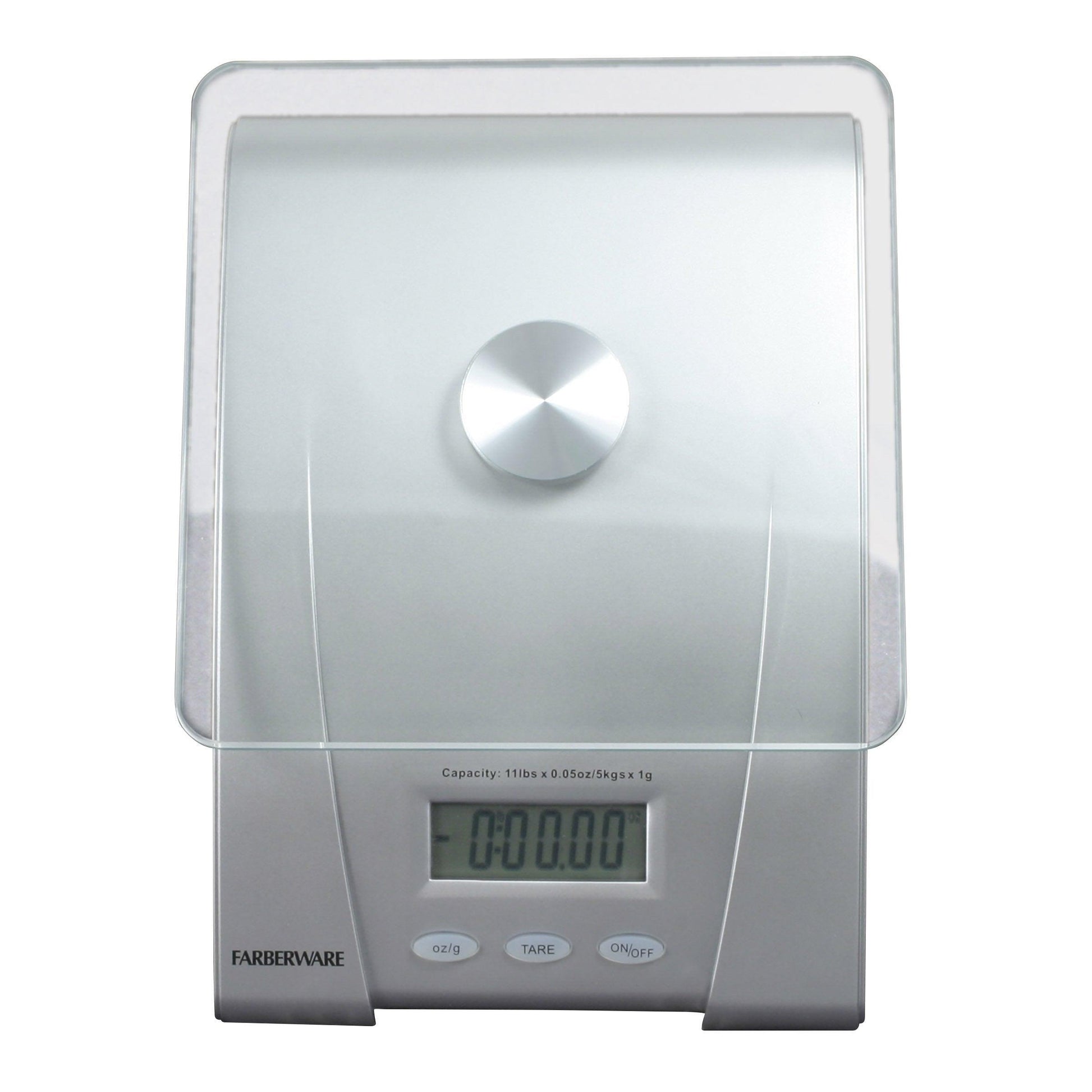 Farberware Professional Electronic Glass Kitchen and Food Scale, 11-Pound, SILVER - 5083276 - CookCave