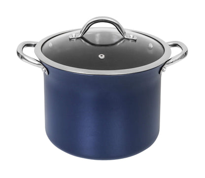 CONCORD Sapphire Nonstick 7 Quart Stock Pot Cookware Set (Induction Compatible) Blue - CookCave