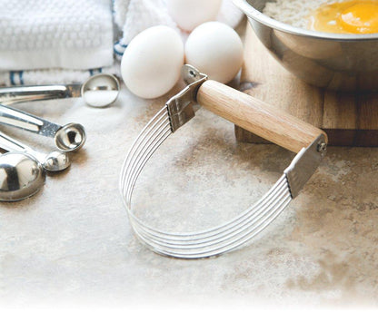 Fox Run Wire Pastry Blender, 5", Steel and Wood - CookCave