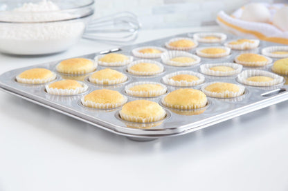 Fox Run Mini Muffin Pan, 24 Cup, Stainless Steel - CookCave