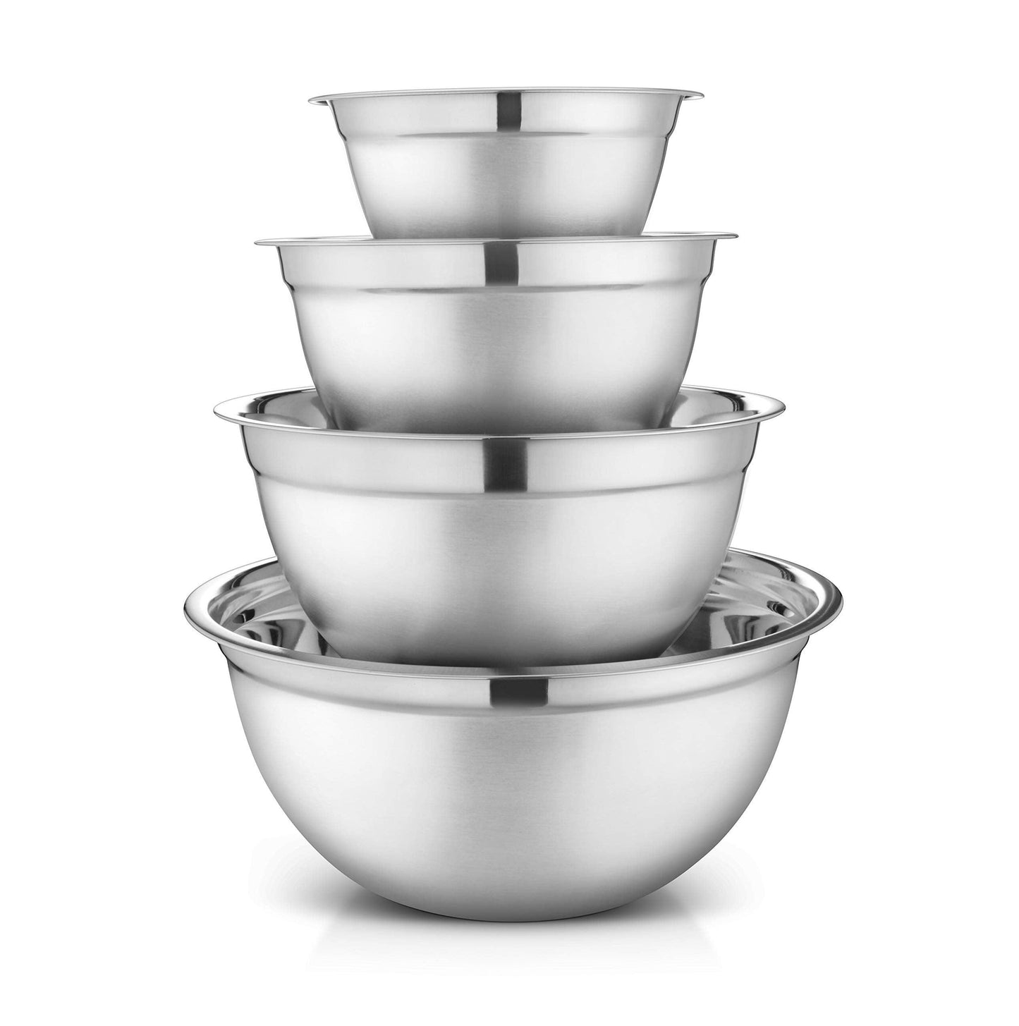 Avador Premium Stainless Steel German Mixing Bowls, Set of 4 Brushed Stainless Steel Mixing Bowl Set, Easy To Clean, Space Saving, Great for Cooking, Baking, Prepping - CookCave