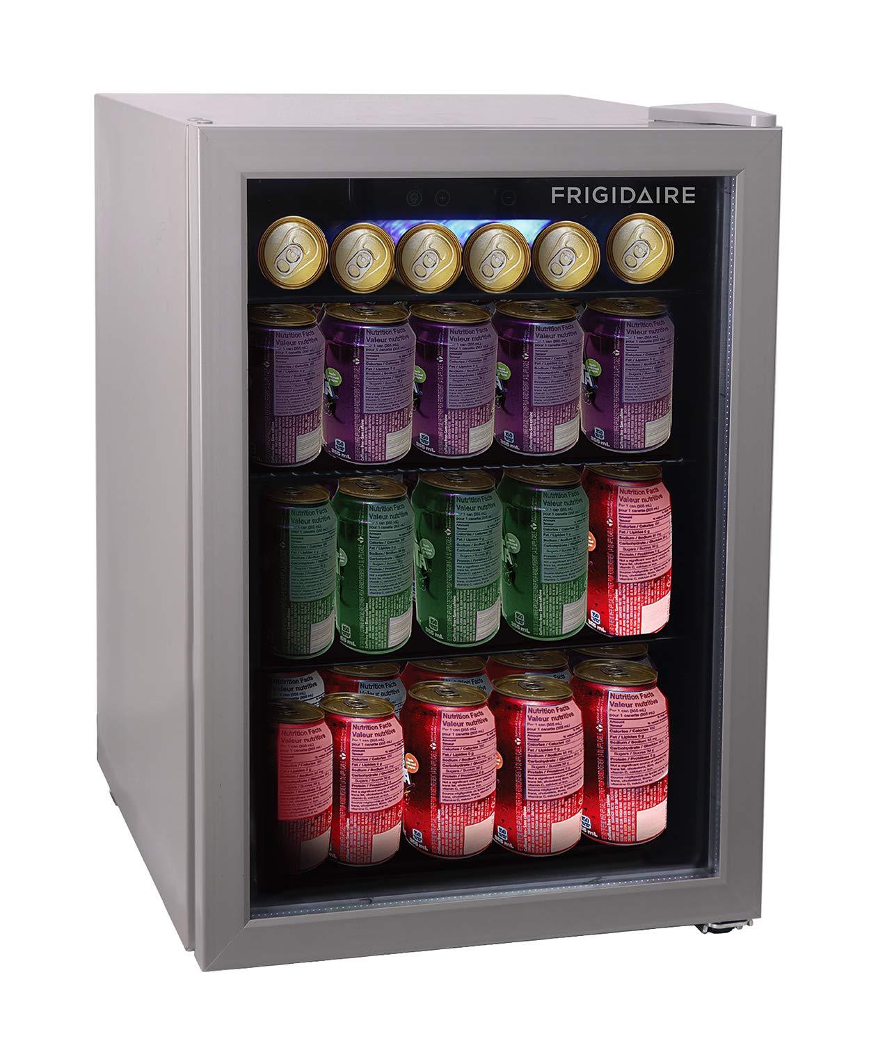 FRIGIDAIRE EFMIS9000-AMZ Freestanding Beverage Center Fridge-Fits 25 Bottles OR 88 Cans, Black - CookCave