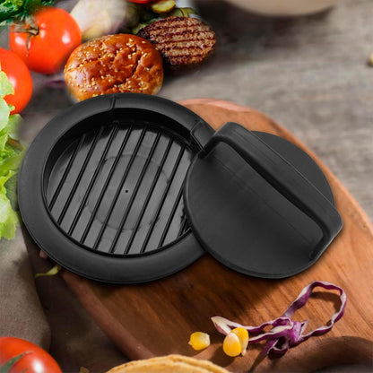 HiempTru Burger Press Patty Maker, Round Non-Stick Stuffed Hamburger Press Accessories Smashed Hamburger Press Patty Burger Meat Sausage Beef Maker Mold Kitchen Gadgets for Grilling (1 Pack, Black) - CookCave