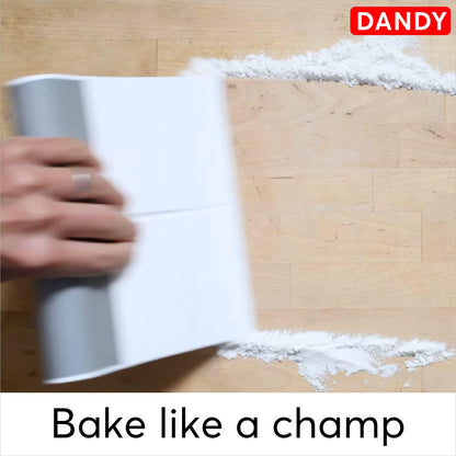 DANDY ScooperDuper™ Folding Bench Scraper for Baking / Dough Scraper / Food Scraper / Multi-Purpose Scooping Tool / Kitchen Gadget for Cutting Board and Chef’s Knife - CookCave