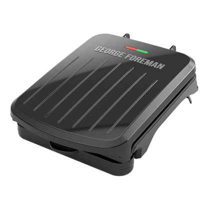 George Foreman 2-Serving Classic Plate Electric Indoor Grill and Panini Press, Black, GRS040B - CookCave