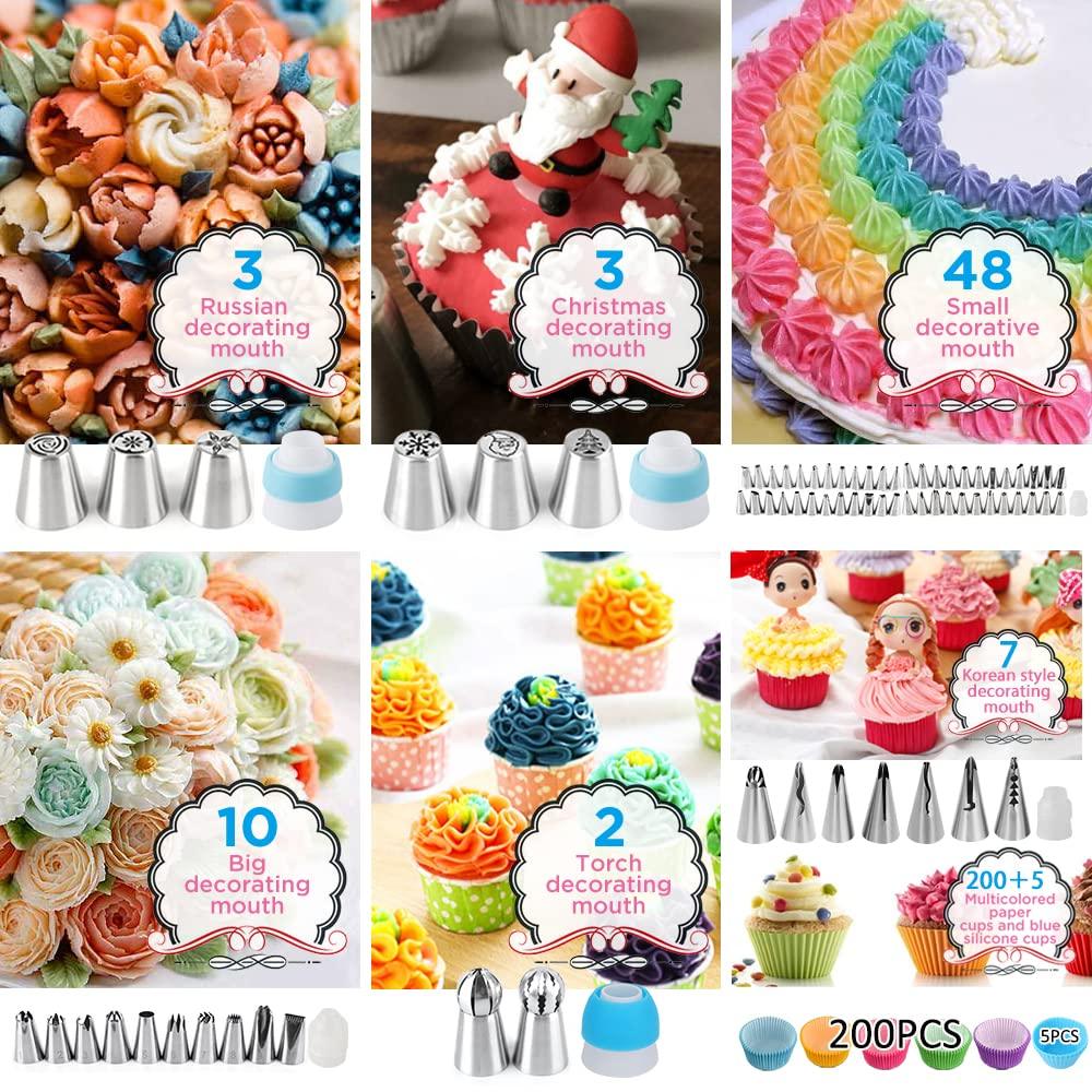 Cake Decorating Kit,635 Pcs Decorating Supplies With 3 Springform Pan Sets Icing Nozzles Rotating Turntable Cake Topper Piping Bags Carrier Holder,Cake Baking Set Tools - CookCave