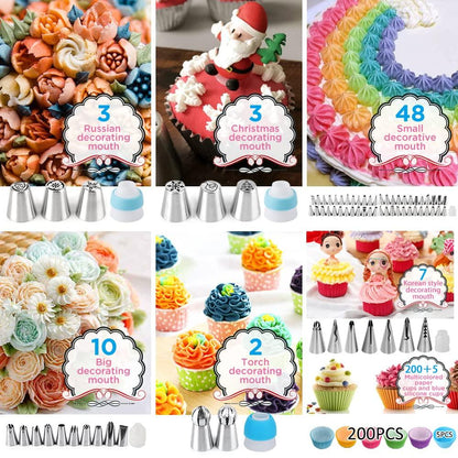 Cake Decorating Kit,635 Pcs Decorating Supplies With 3 Springform Pan Sets Icing Nozzles Rotating Turntable Cake Topper Piping Bags Carrier Holder,Cake Baking Set Tools - CookCave