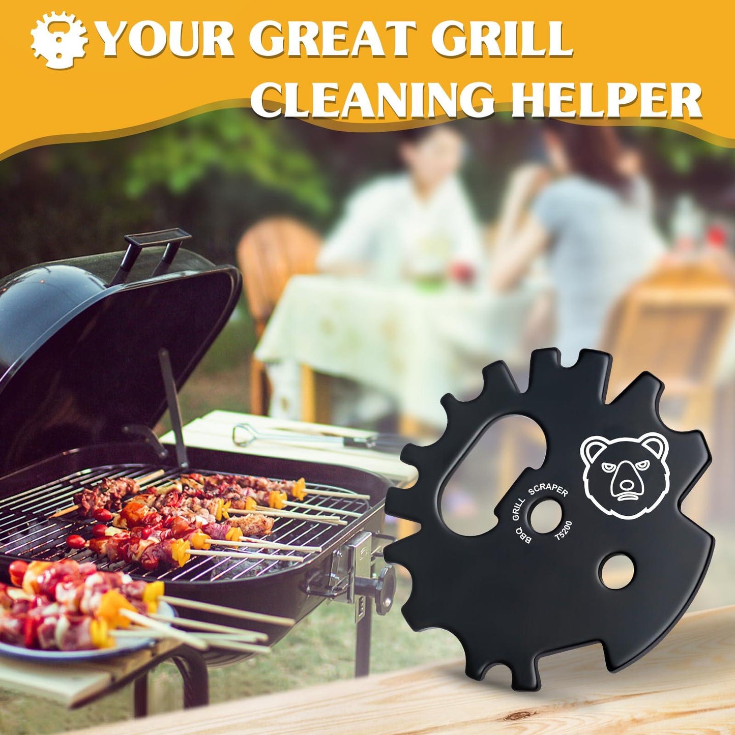 Grill Scraper Stocking Stuffers for Women Men: BBQ Gifts for Men Adults Teens Cool Kitchen Gadgets Smoker Accessories Outdoor Grate Grilling Cleaning Tools Unique Christmas Camping Cooking Gifts Ideas - CookCave