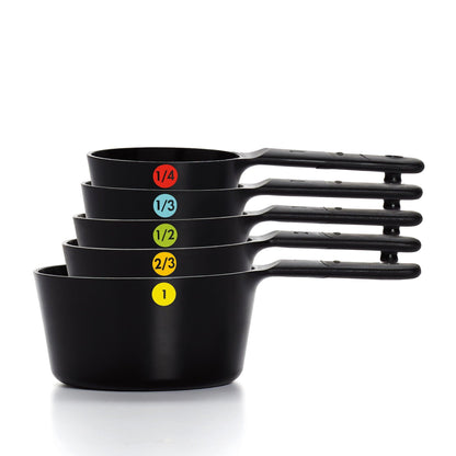 OXO Good Grips 6- Piece Plastic Measuring Cups, Black - CookCave