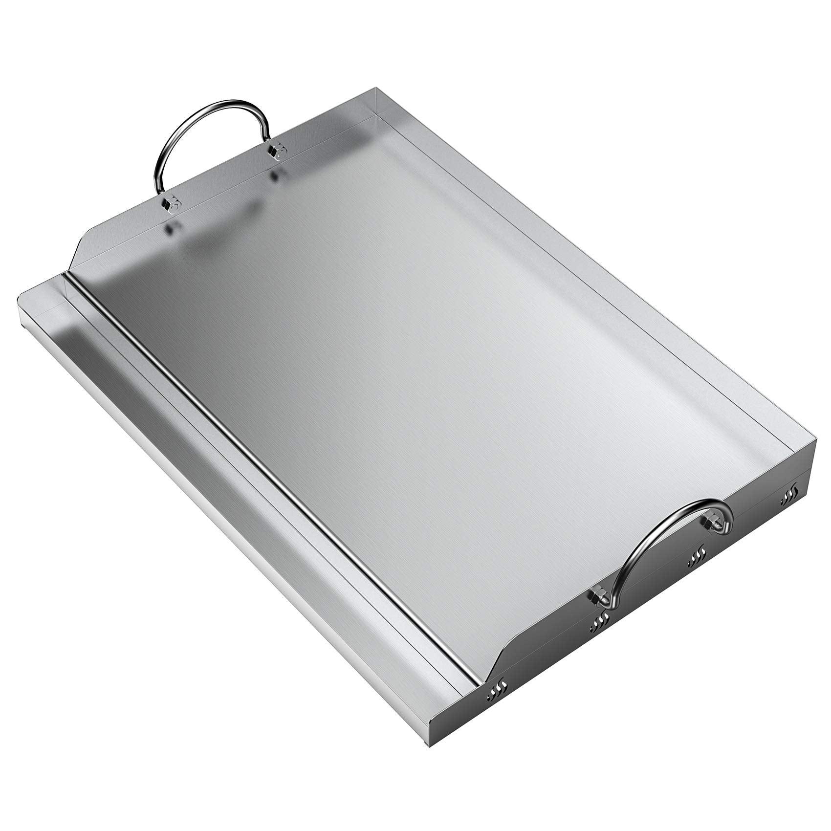 onlyfire Universal Stainless Steel Rectangular Griddle for Gas BBQ Grills, 23" x 16" - CookCave