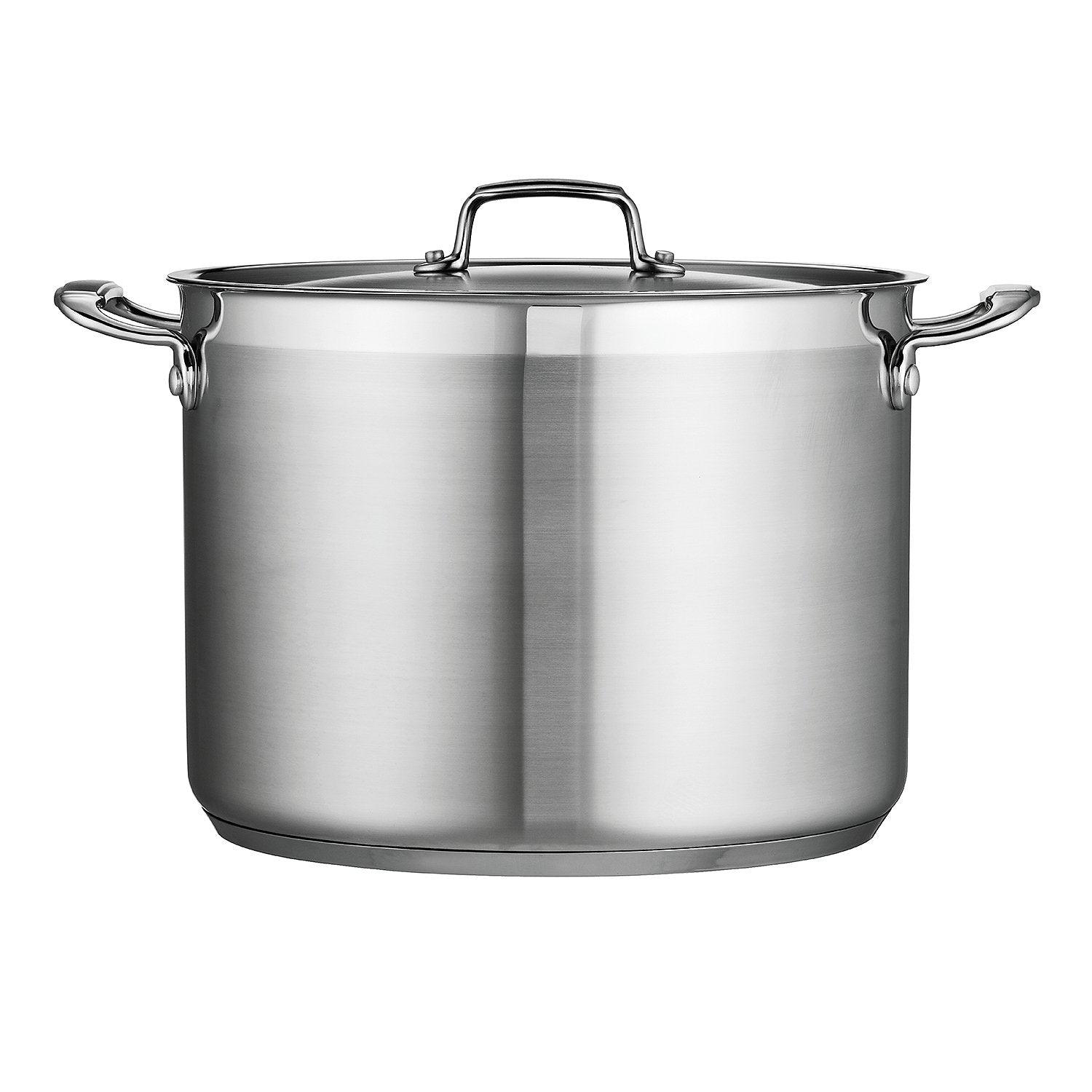 Tramontina Covered Stock Pot Gourmet Stainless Steel 16-Quart, 80120/001DS - CookCave