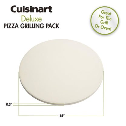 Cuisinart CPS-515 Deluxe Pizza Grilling Pack (Pizza Stone, Pizza Peel, Pizza Cutter) - CookCave