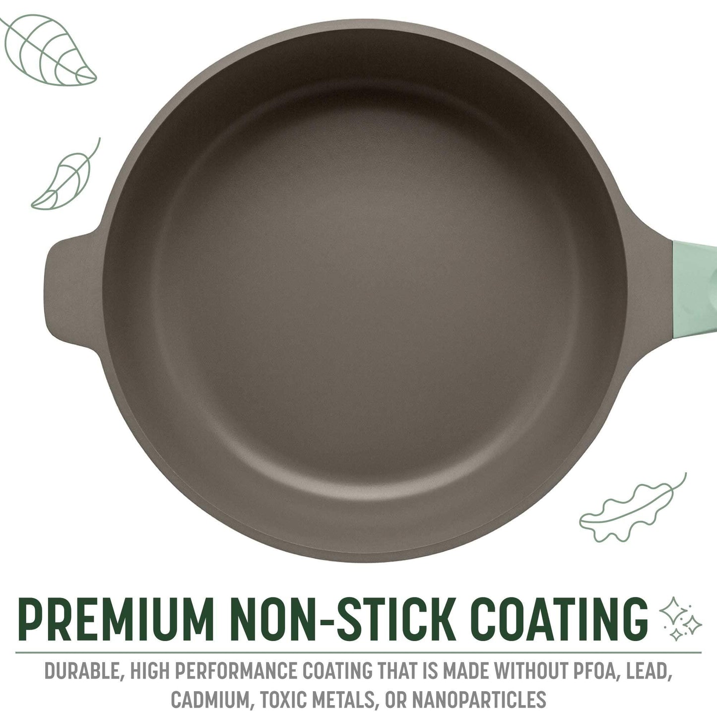 Goodful All-in-One Pan, Multilayer Nonstick, High-Performance Cast Construction, Multipurpose Design Replaces Multiple Pots and Pans, Dishwasher Safe Cookware, 11-Inch, 4.4-Quart Capacity, Sage Green - CookCave