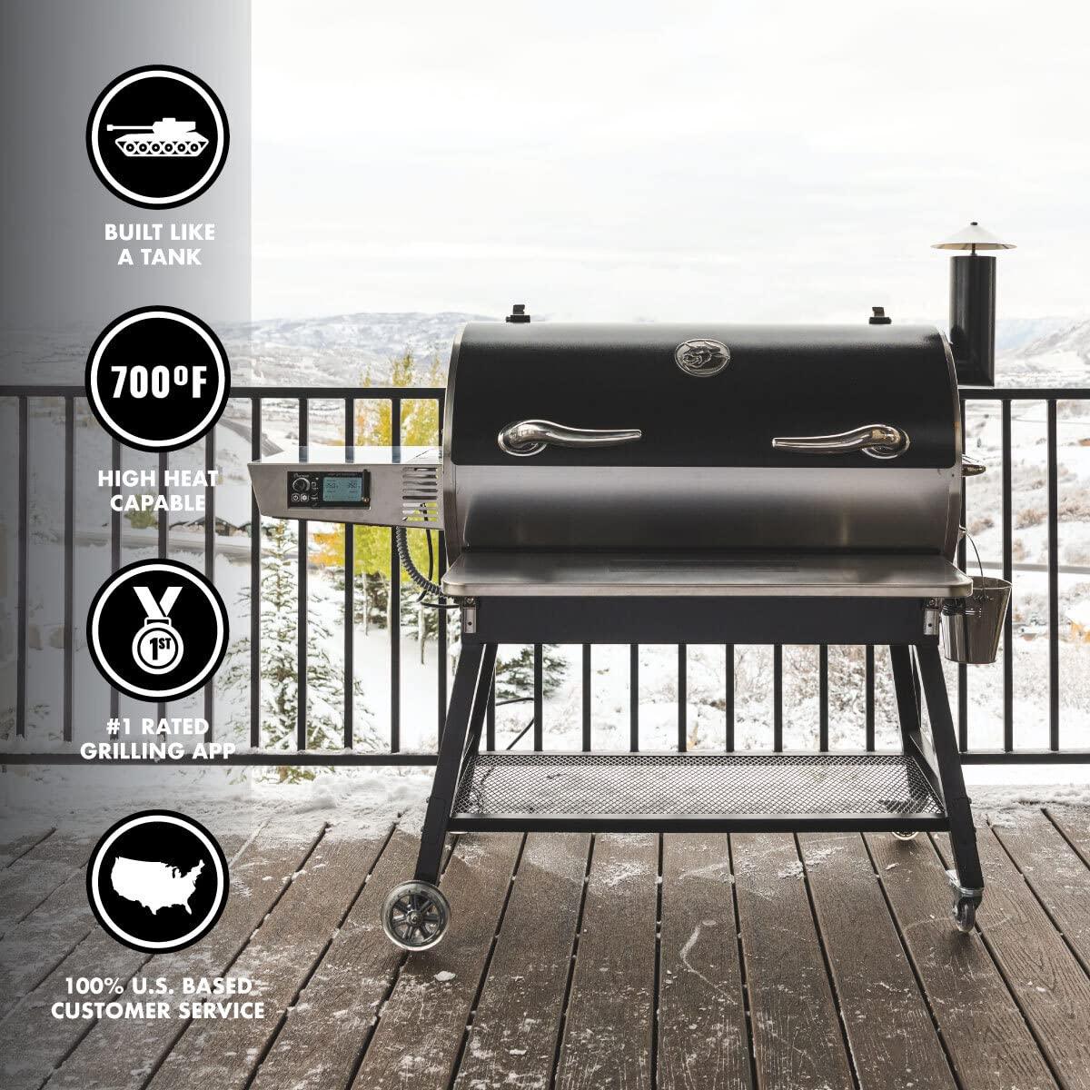 recteq RT-1250 Wood Pellet Grill - Wifi Enabled Smart Pellet Smoker - 40 lbs Hopper - Up to 40 Hours of Cooking - Large BBQ Pellet Grill, Big Outdoor Grill - Grill, Sear, Smoke, and More! - CookCave