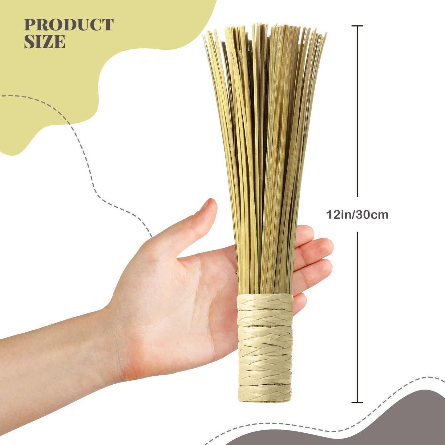 4 Pack 12 Inches Wok Brush Cleaning Whisk Bamboo Scrub Brush Kitchen Cleaning Brushes Bamboo Pot Scraper Scrubber Dish Pan Brush for Cooking Skillet Grill Utensils Scrubbing Cleaning - CookCave