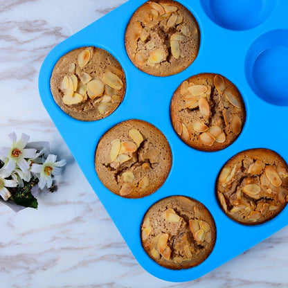 CAKETIME Silicone Muffin Pan - Cupcake Pan, Mini Loaf Pan Silicone Baking Molds Food Grade BPA Free 3-Pack - CookCave