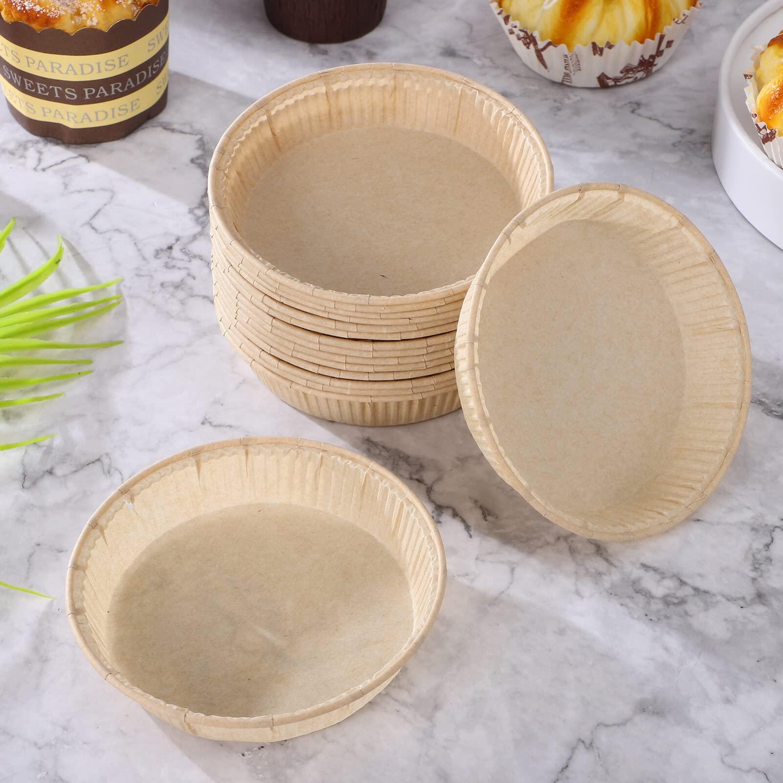 4 Inch Baking Cups 100 Pcs Paper Mini Tart Pans for Baking 4inch Mini Pie Pans Tins Disposable Baking Dish Egg Tart Molds Oven Microwave Safe Mini Tart Cups - CookCave