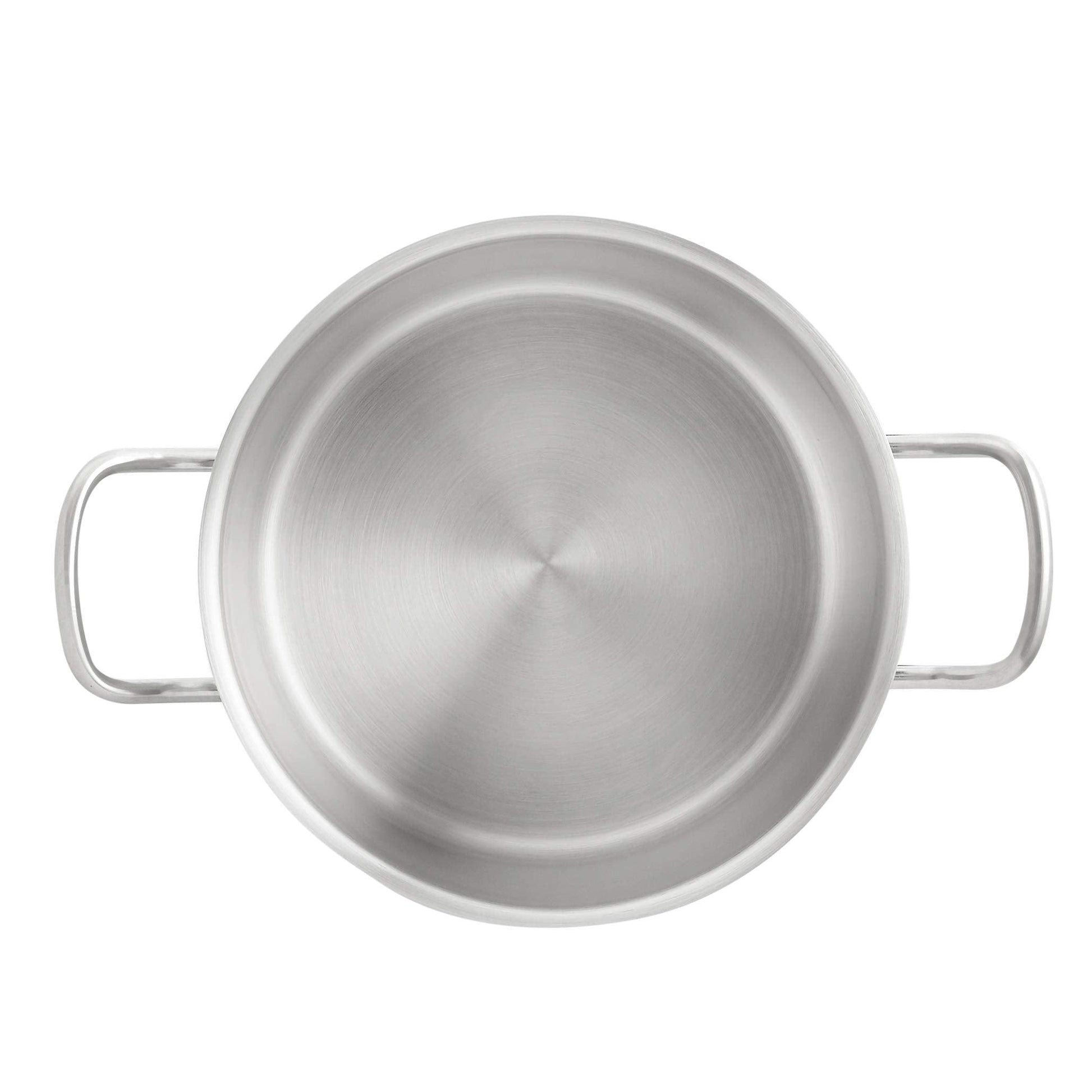 AmazonCommercial 12QT Stainless Steel Aluminum-Clad Stock Pot with Cover - CookCave