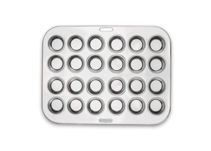 Fox Run Mini Muffin Pan, 24 Cup, Stainless Steel - CookCave