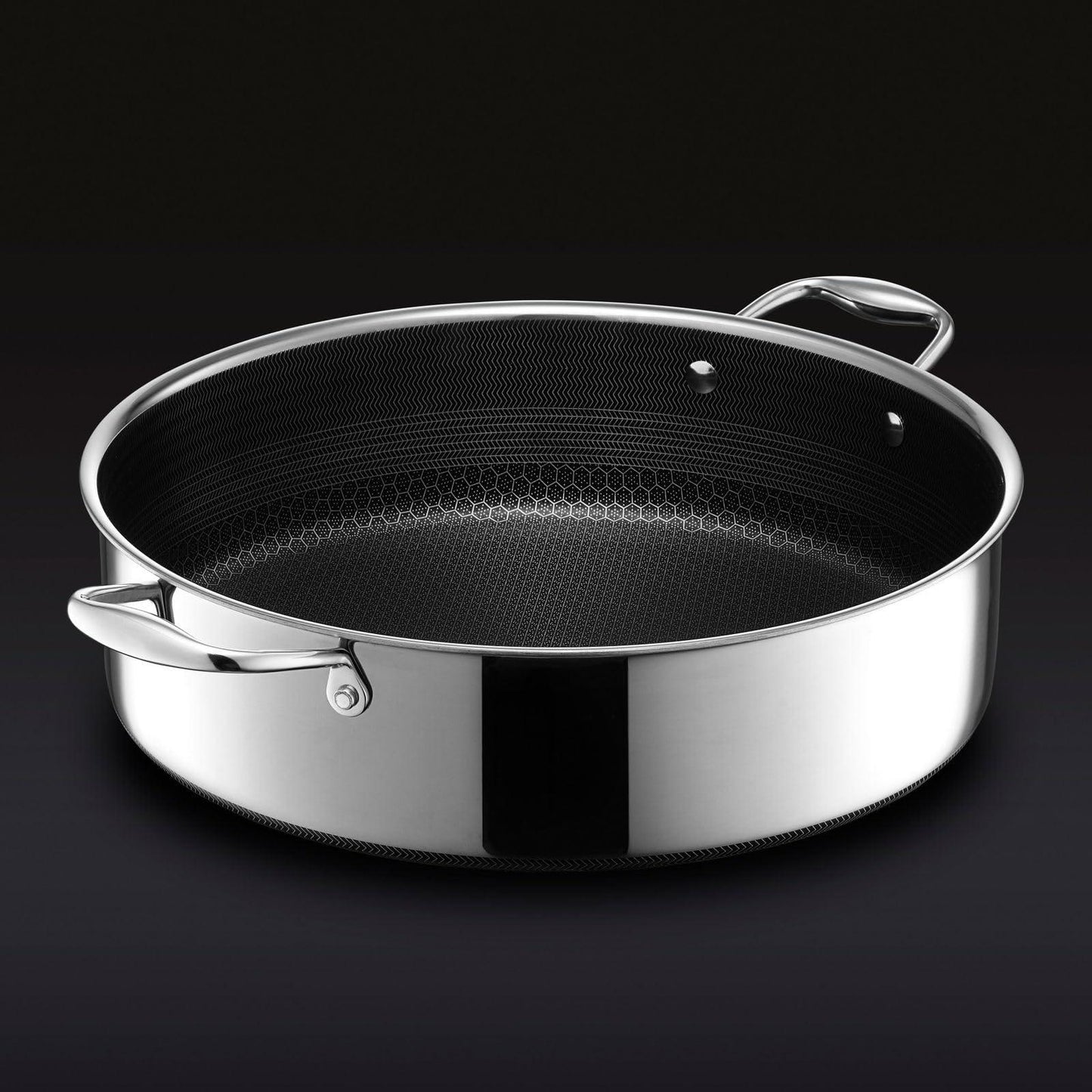 HexClad Hybrid Nonstick Sauté Pan and Lid, Chicken Fryer, 7-Quart, Dishwasher and Oven-Safe, Compatible with All Cooktops… - CookCave