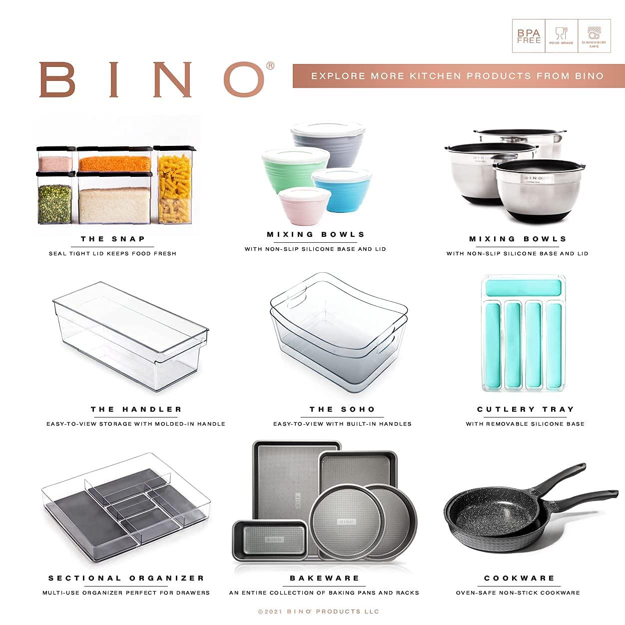 BINO Bakeware Nonstick Cookie Sheet Baking Tray Set 3-Piece - Speckled Black | NonStick Baking Pans Set | Carbon Steel Tray Bakeware Sets | Oven Safe Baking Set | Cookie Sheet Pans | Food-Safe Tray - CookCave