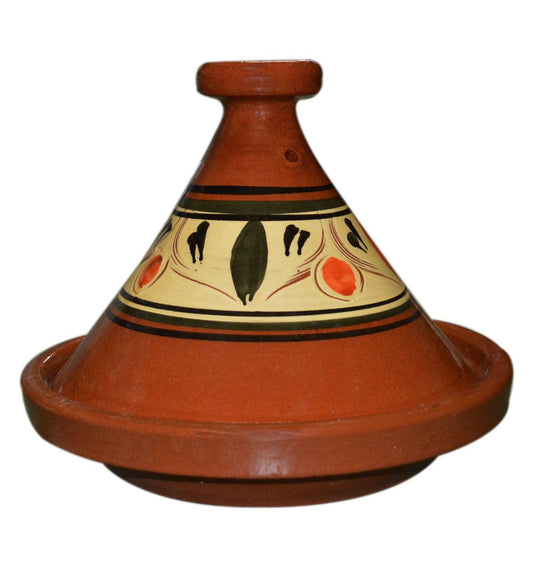 Moroccan Cooking Tagine Handmade Glazed Small 8 inches in diameter Traditional No Lead - CookCave