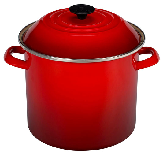 Le Creuset Enamel On Steel Stockpot, 16 qt., Cerise - CookCave