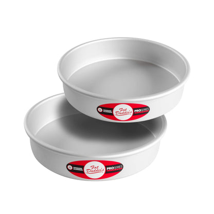 Fat Daddio's Anodized Aluminum Round Cake Pans, 2 Piece Set, 9 x 2 Inch - CookCave