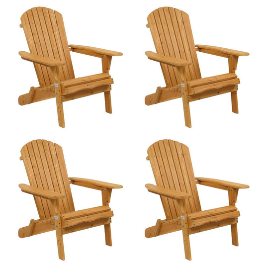 VINGLI Folding Adirondack Chairs Set of 4 Clearance Weather Resistant/Lawn Cheap Fire Pit Highwood Lounge Chairs-Patio Furniture Sets for Campfire, Bonfire - CookCave