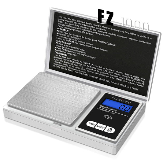 Fuzion Pocket Gram Scale Precision 1000g/0.1g, Mini Digital Scales Grams and Ounces, Grain Scale, Herb Scale, Portable Travel Food Scale, Digital Scale - CookCave