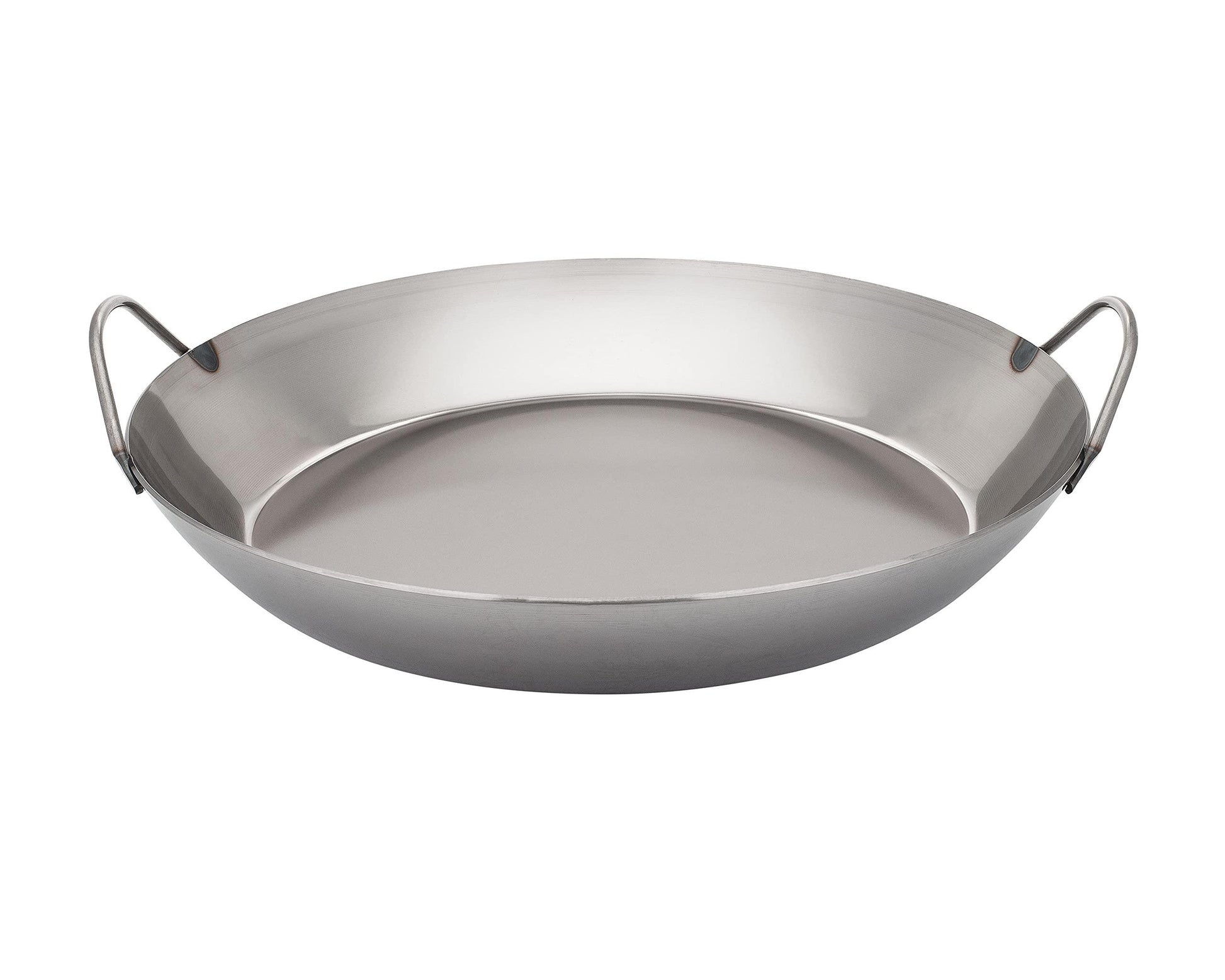 Matfer Bourgeat Black Carbon Steel Paella Pan, 15 3/4" - CookCave