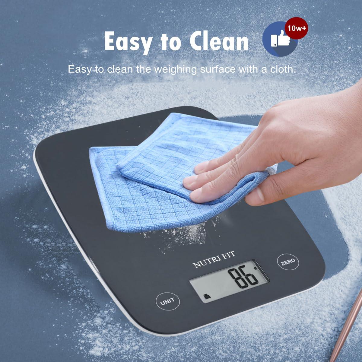 NUTRI FIT Digital Food Scale, 11lb Kitchen Scale Digital Weight, Cooking Scale for Food Ounces and Grams, 4 Units with 0.1oz/1g Precision, LCD Display with Tare Function - CookCave