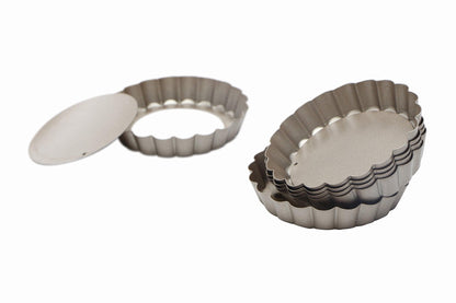 Webake 4 Inch Mini Tart Pan Set of 6, Non-Stick Small Tart Mold Quiche Pans with Removable Bottom Mini Tart Tins - CookCave