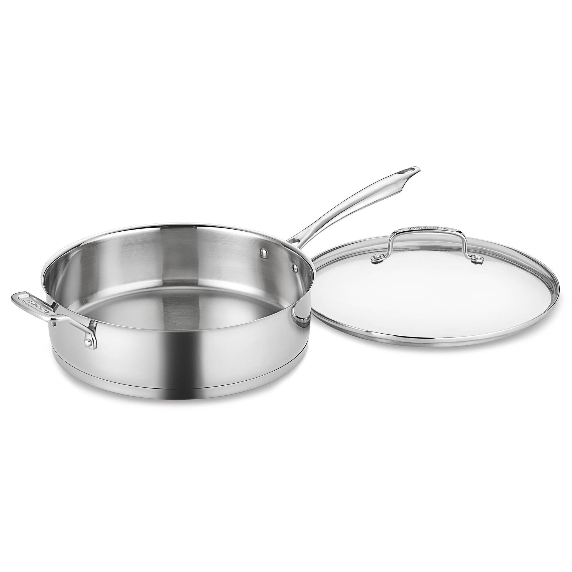 Cuisinart 3-Quart Saute Pan w/Helper & Cover, Stainless Steel - CookCave