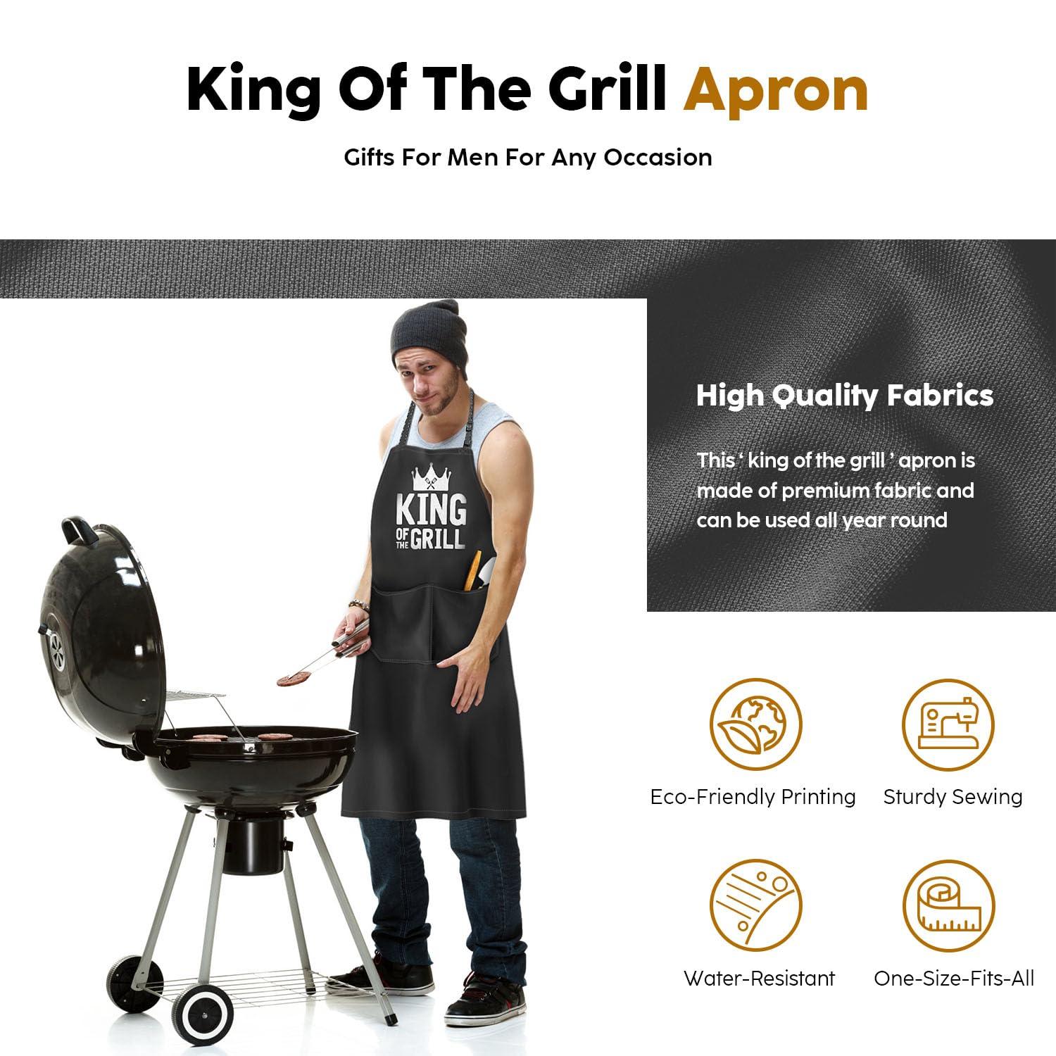 Gifts for Men, Funny Gifts for Dad - Valentines Day, Birthday, Fathers Day, Christmas, Grilling Gifts for Men, Husband, Boyfriend, Brother - Cooking BBQ Grilling Aprons Gifts for Men Him, Chef Gifts - CookCave