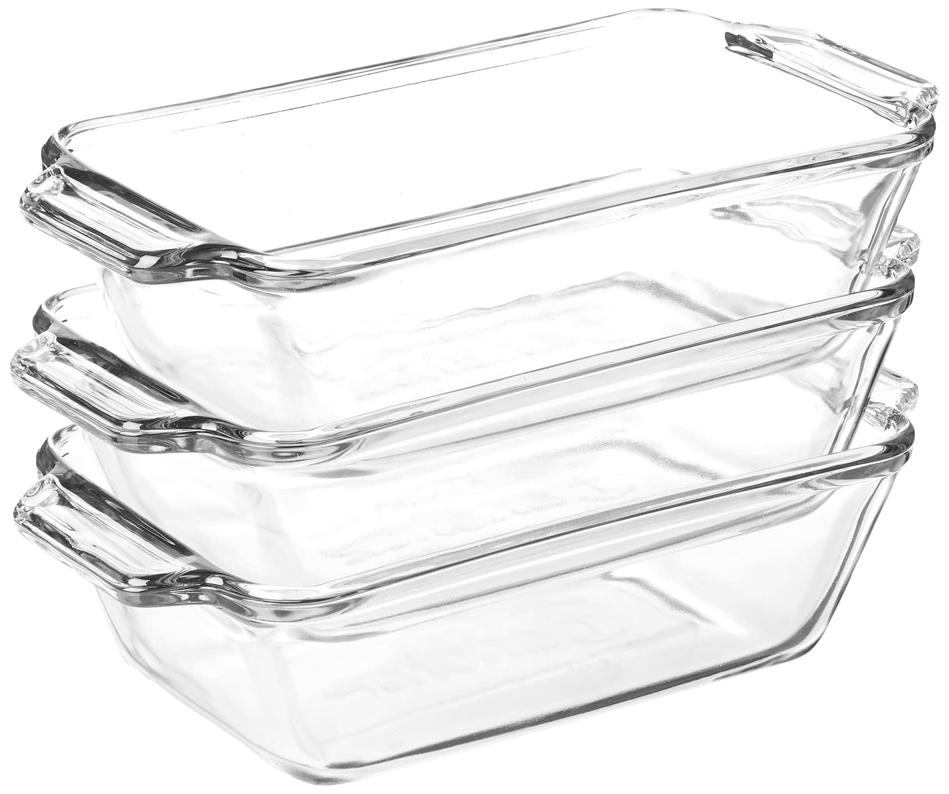 Anchor Hocking Glass Bread Pan, 1.5 Quart Loaf Pan, Set of 3 - CookCave