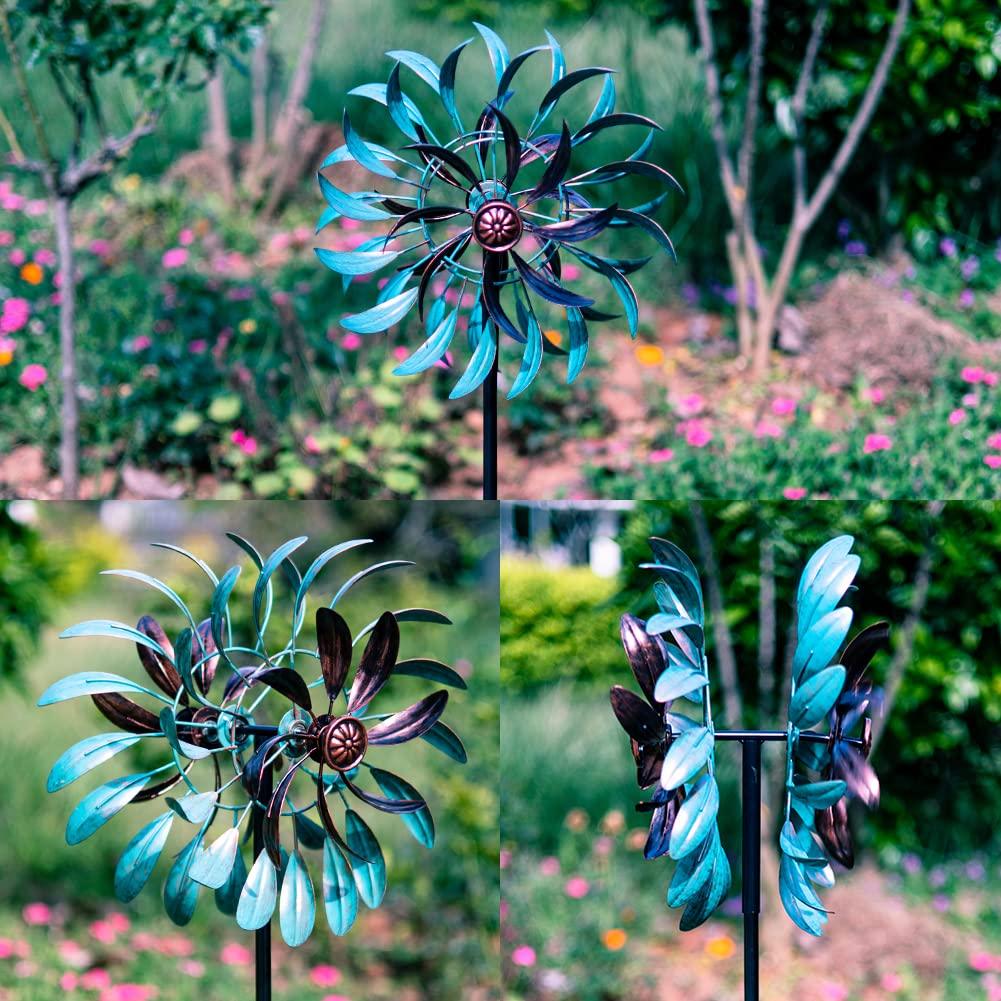 VEWOGARDEN 360° Outdoor Wind Spinner, Wind Sculpture Spinner with Metal Stake, Yard Art Decor for Patio, Lawn & Garden 63 * 13 - CookCave