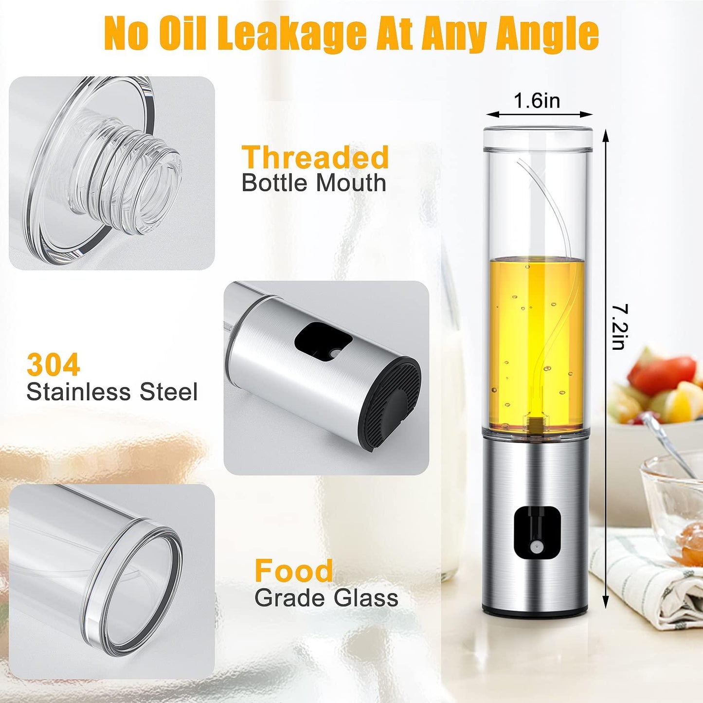 100ml Olive Oil Mister Sprayer Bottle - Cooking Spray Dispenser for Air Fryers, Baking, Roasting, Frying - Kitchen Gadget Accessory - CookCave