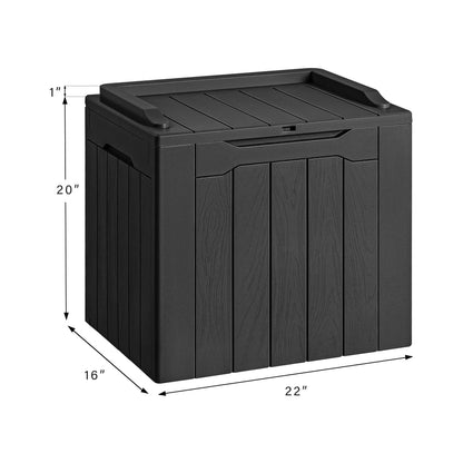 Devoko 30 Gallon Resin Deck Box Outdoor Indoor Waterproof Storage Box for Patio Pool Accessories Storage for Toys Cushion Garden Tools (30 Gallon, Black) - CookCave